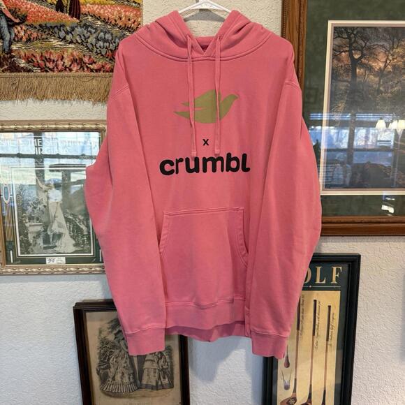 Tops - NWOT Crumbl‎ Cookies x Dove RARE Pink Designer Hoodie Size Men’s Large